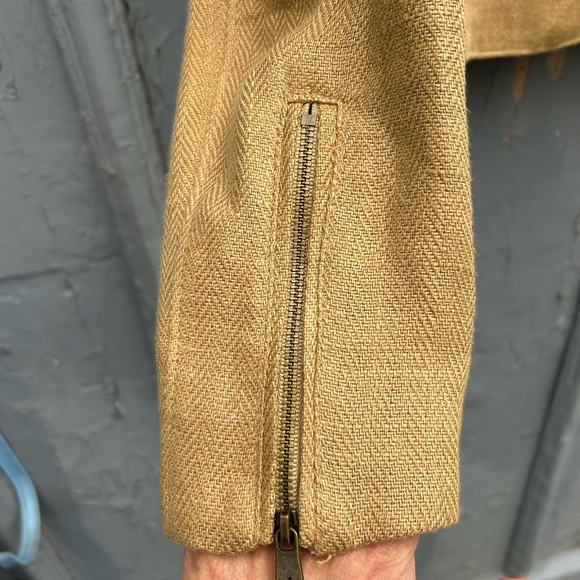 Lauren Ralph Lauren beige Linen moto jacket, size 6 - Picture 3 of 7